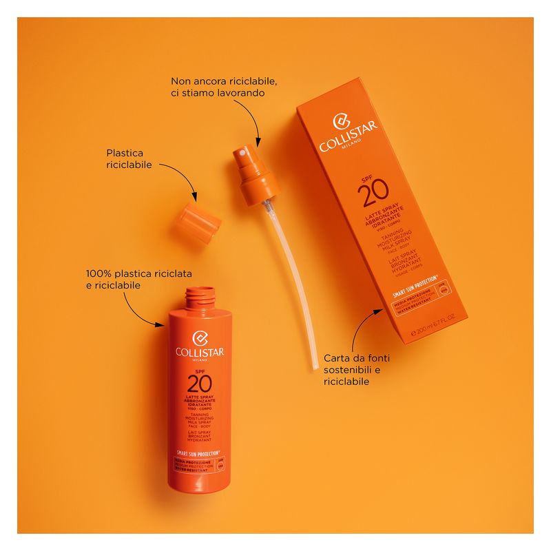 COLLISTAR Latte Spray Abbronzante Idratante Viso - Corpo Spf 20