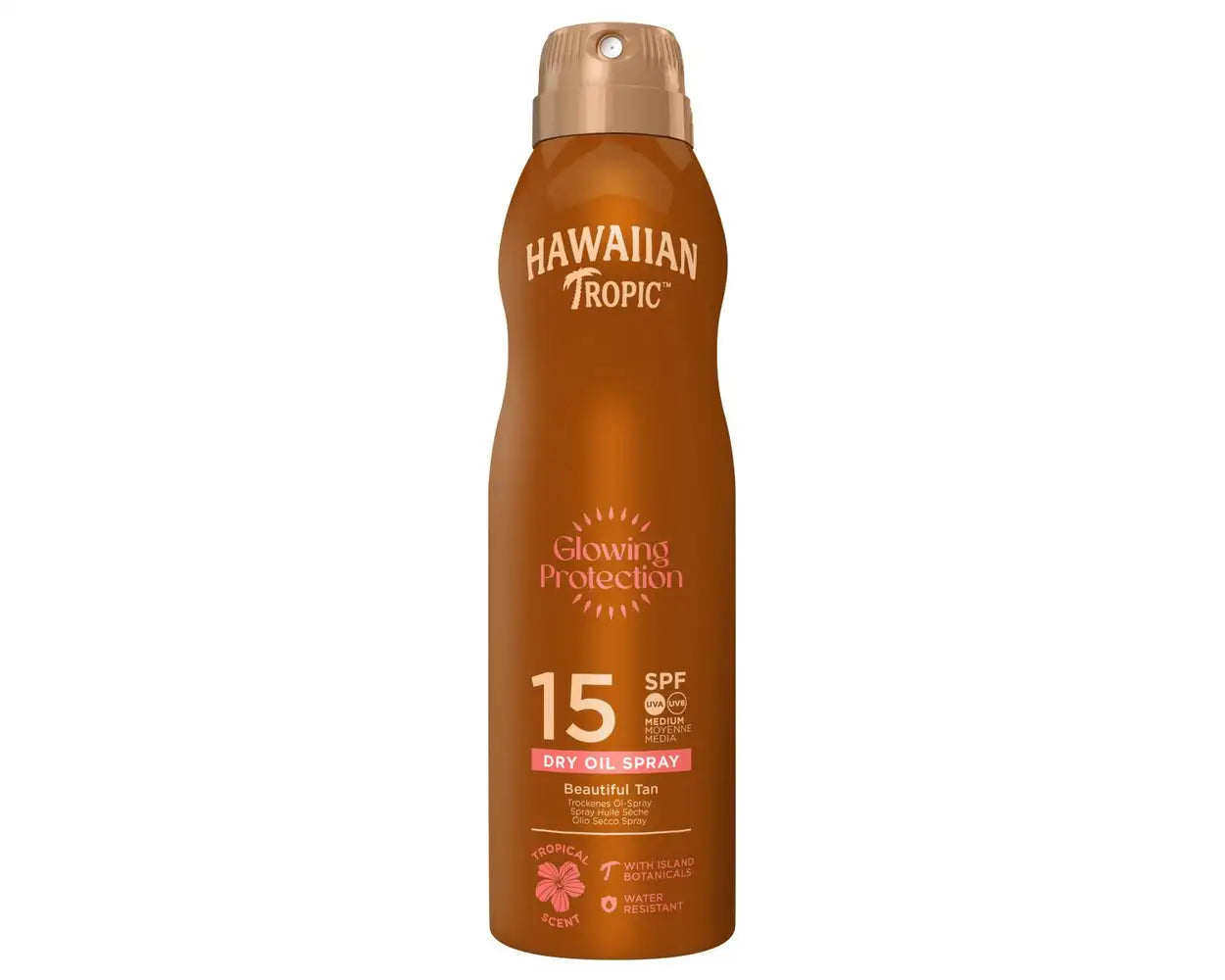 HAWAIIAN TROPIC Glowing Protection Dry Oil Can Spray SPF15