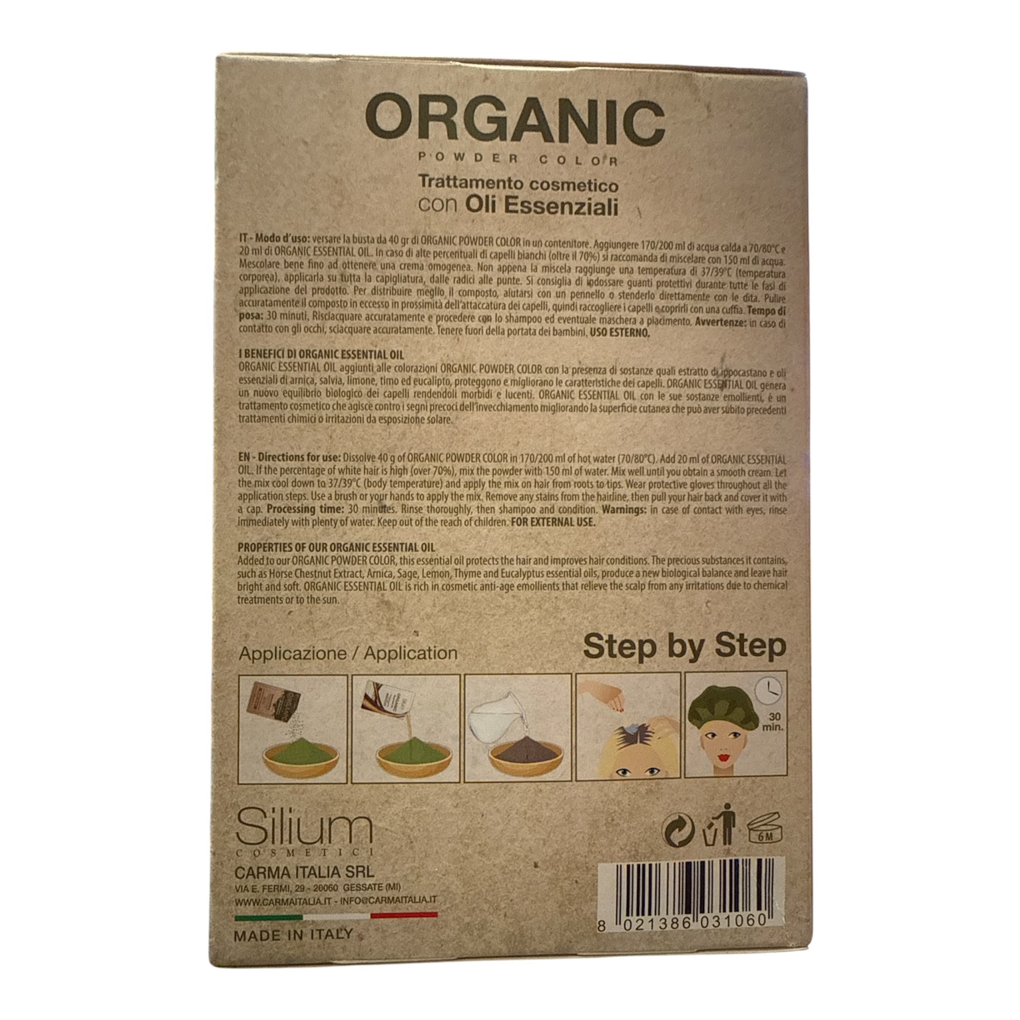 Silium Organic Colorazione Naturale Per Capelli Cioccolato